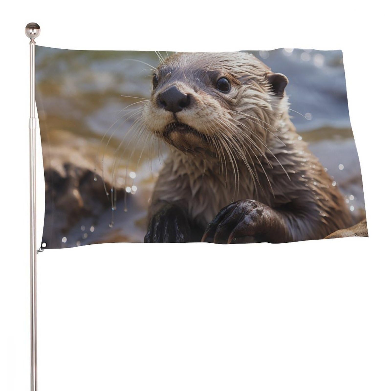 Drapeau de loutre de qualité supérieure double face pour extérieur - 8