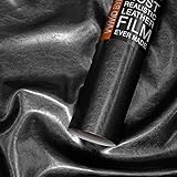 VViViD Bycast65 Black Gloss Top-Grain Faux Leather Marine Vinyl Fabric (1.5ft x 54