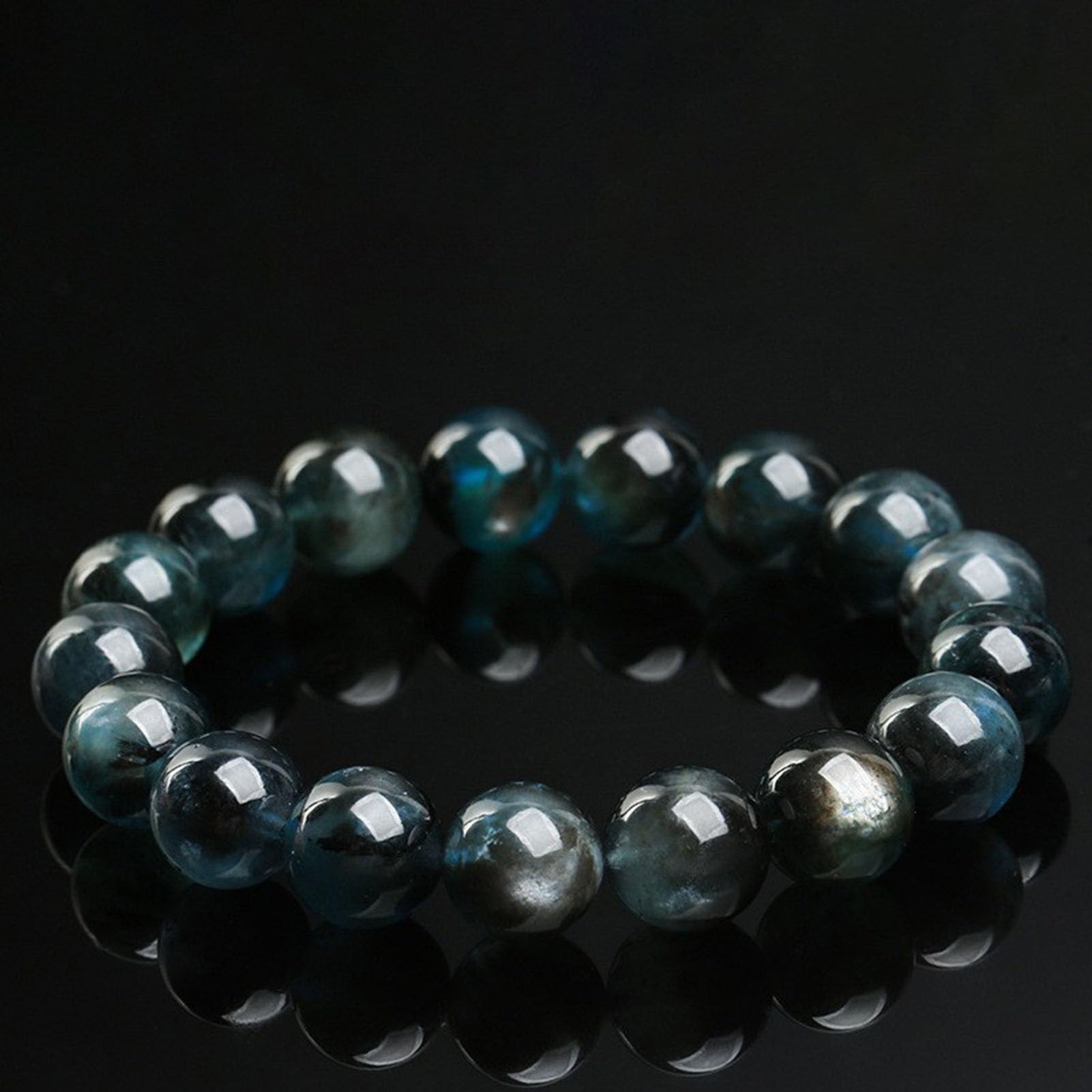 Pulsera de Cristal elástica Ajustable, Cuentas Hechas a Mano, Piedras Preciosas Naturales, Pulseras de Cristales, Aguamarina Natural, Azul, Piedra Preciosa auténtica, Pulsera,9MM