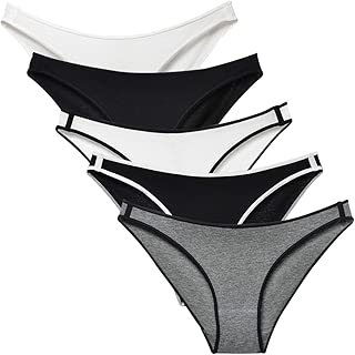 SUKIRIYA 5 PCS Pack Women Sexy Panties Briefs Bikini Bottoms
