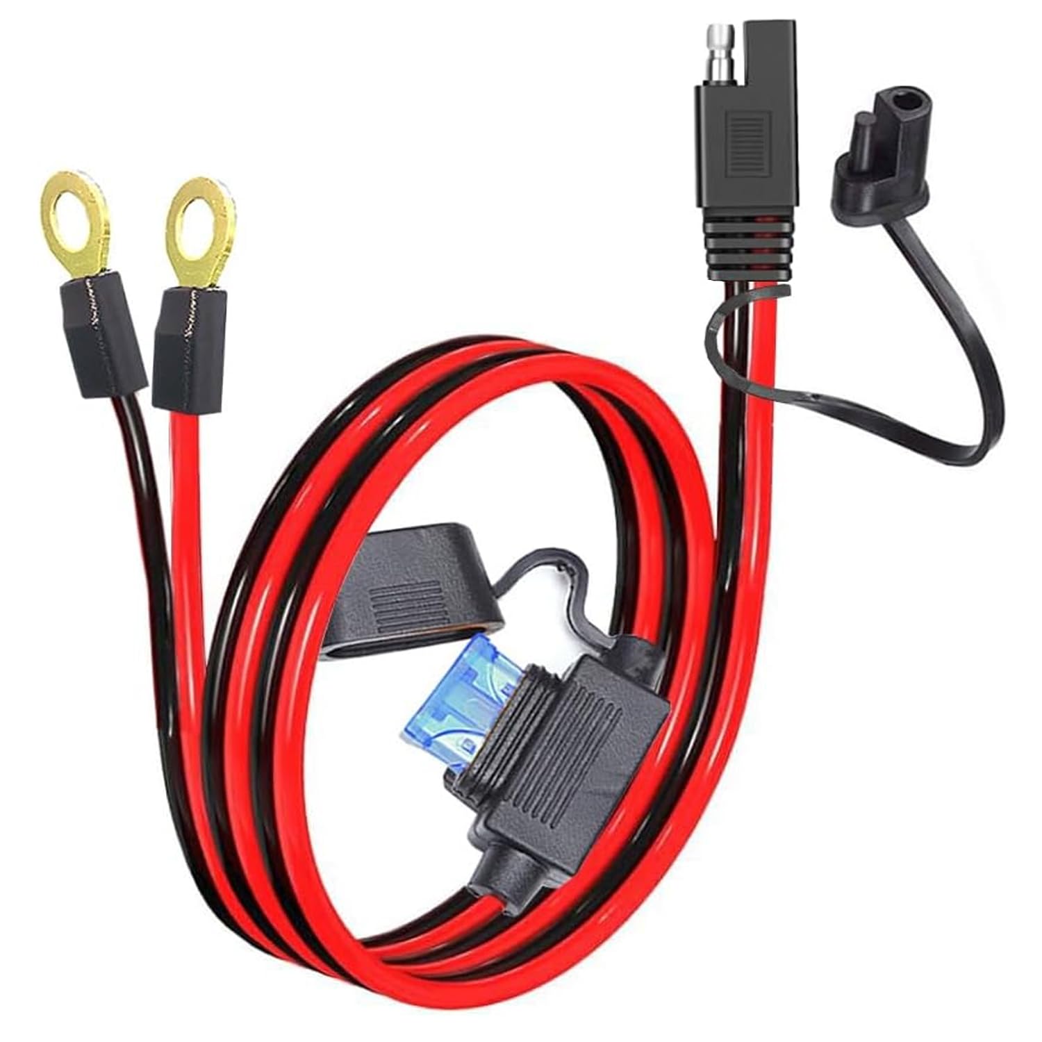 SAE Battery Connector Cable, Quick Disconnect SAE To O Ring Terminal Harness SAE Battery