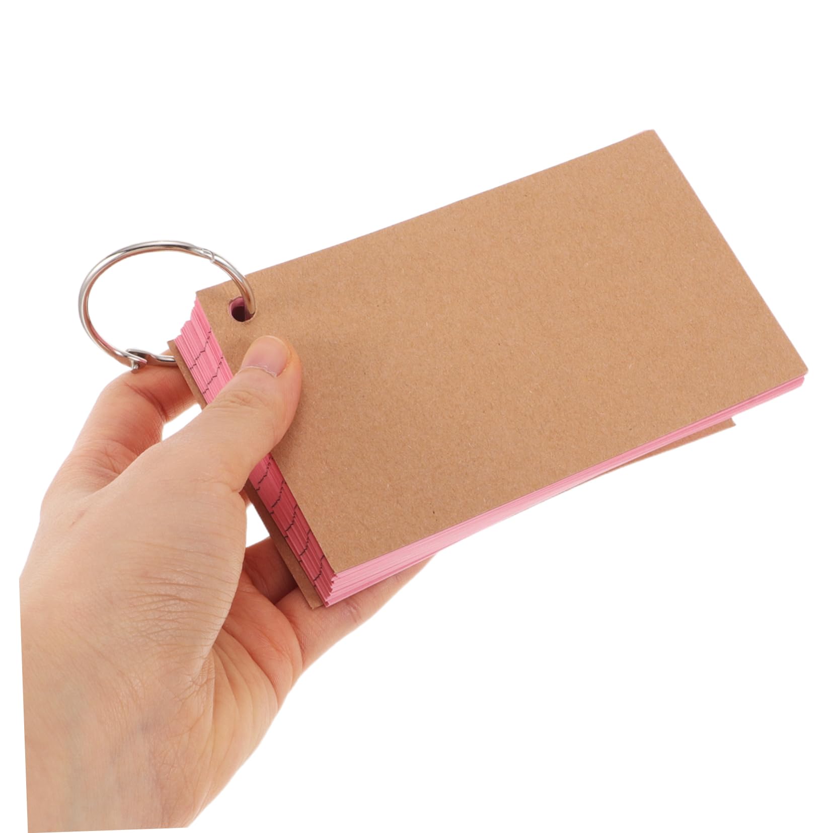 Lernkarten 10 Stück Doppelseitig Liniert mit Ring aus Papier | Vokabelkarten für Studium und Besprechungen, Loseblattartig, 100 Blatt pro Block, Edelstahlring