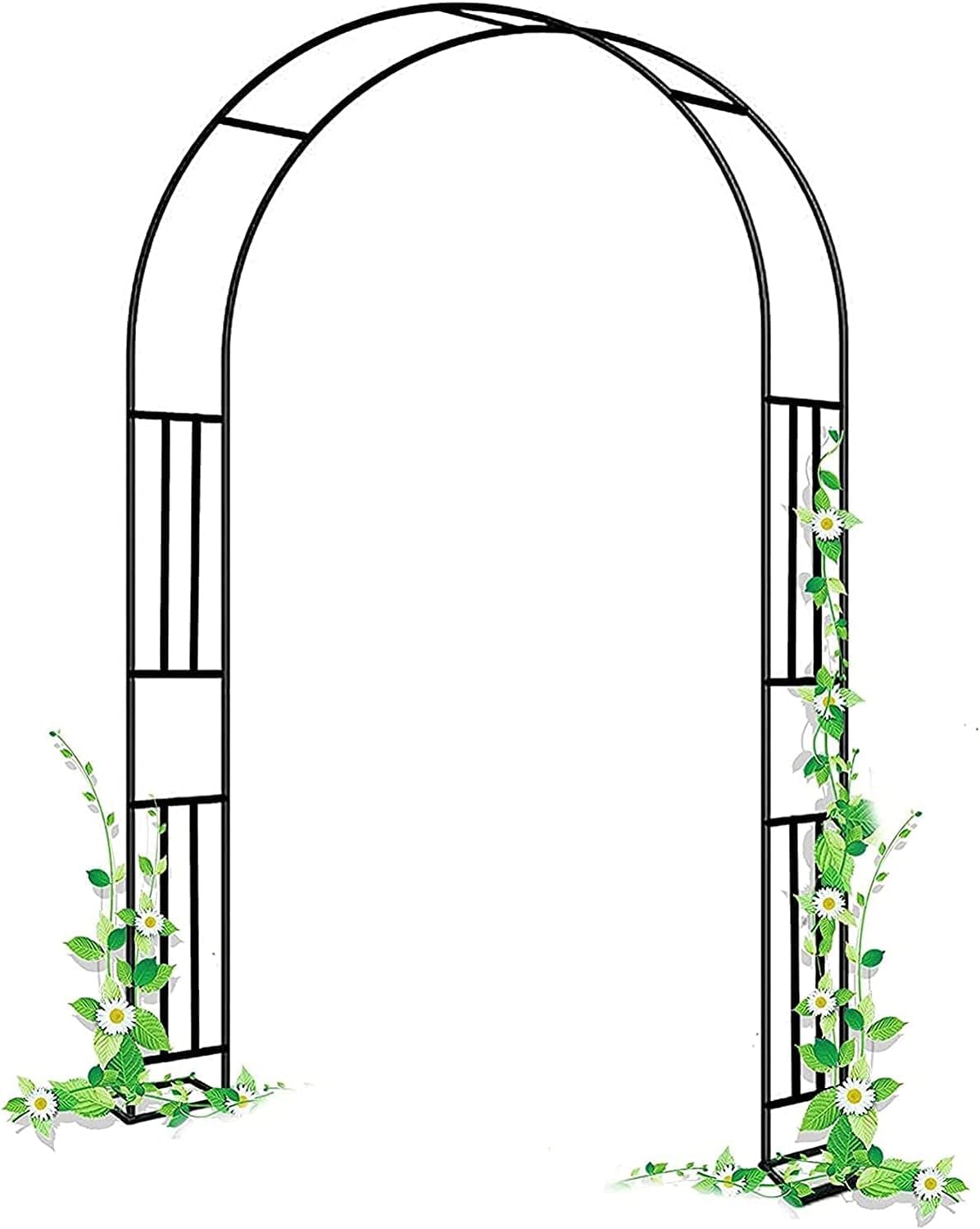 Arche de jardin en métal noir W1.2xH2.4m pour plantes