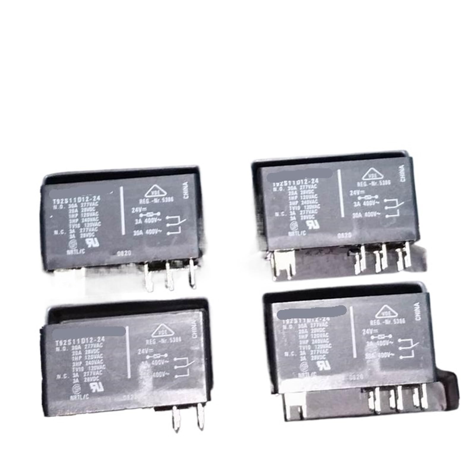 Relé T92S11D12-24 de 24V y 30A componente electrónico de 8 pines T92-2C-P-24V-30A para PCB