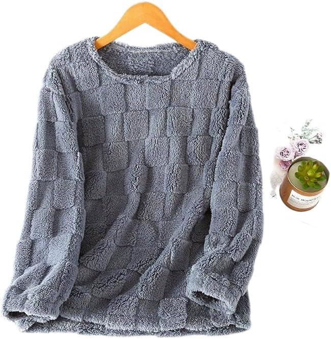 Womens Winter Pajama Sets Plush Fleece Fuzzy Warm Comfy Loungewear Sleepwear - Image 4