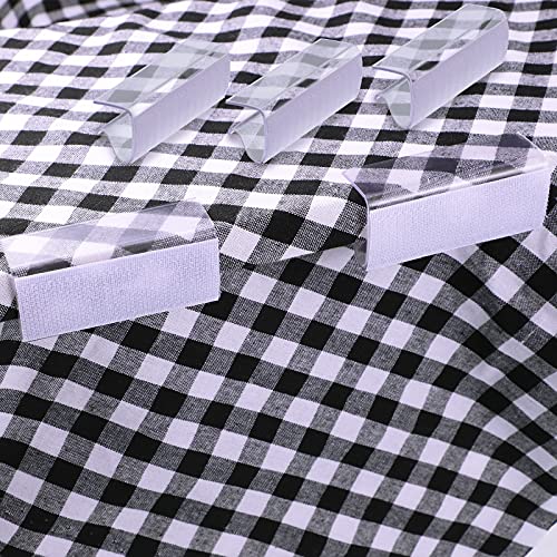 image for Maitys 12 Pieces Table Skirting Clips Clear Tablecloth Clips for Indoo