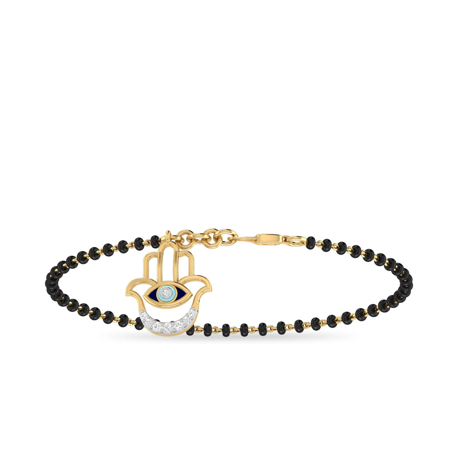 18k (750) Yellow Gold and Diamond Bracelet for Women