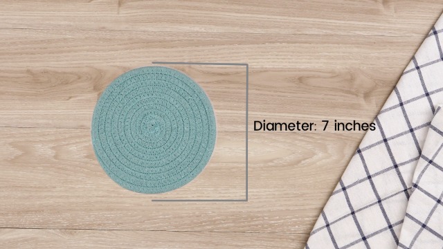 COSYLAND 7 Inches Trivets Set 3 Pack Potholders Pure Cotton Thread Weave Stylish Coasters, Hot Pads, Hot Mats,Spoon Rest… - Image 8