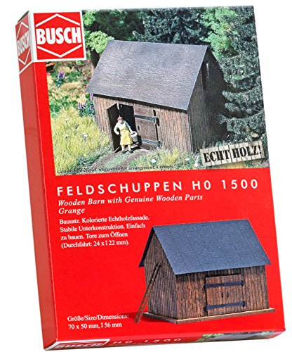 Busch 1500 en Bois Grange avec pièces de Bois Ho Structure Échelle Modèle