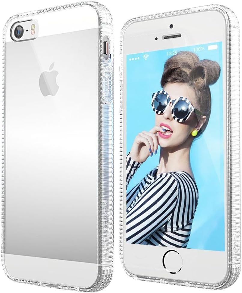 2016 Best New iPhone Se Case, Befrog Crystal Back Soft Slim Flexible Grip Clear Back Pannel Plus TPU Bumper Cover Case for Apple iPhone Se Special Edition Mini Clear, Clear