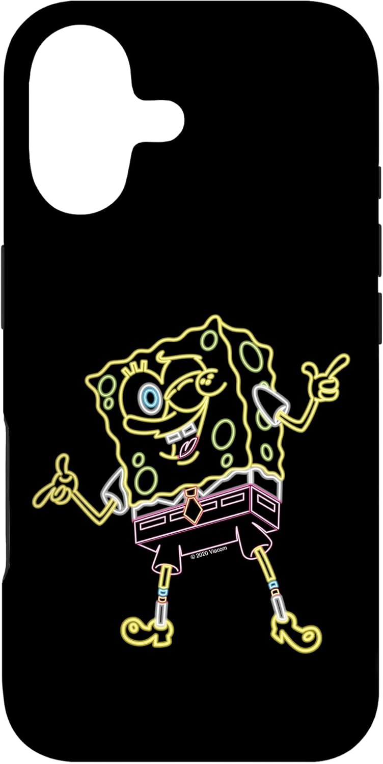 Spongebob Squarepants Neon Line Art Case for iPhone 17