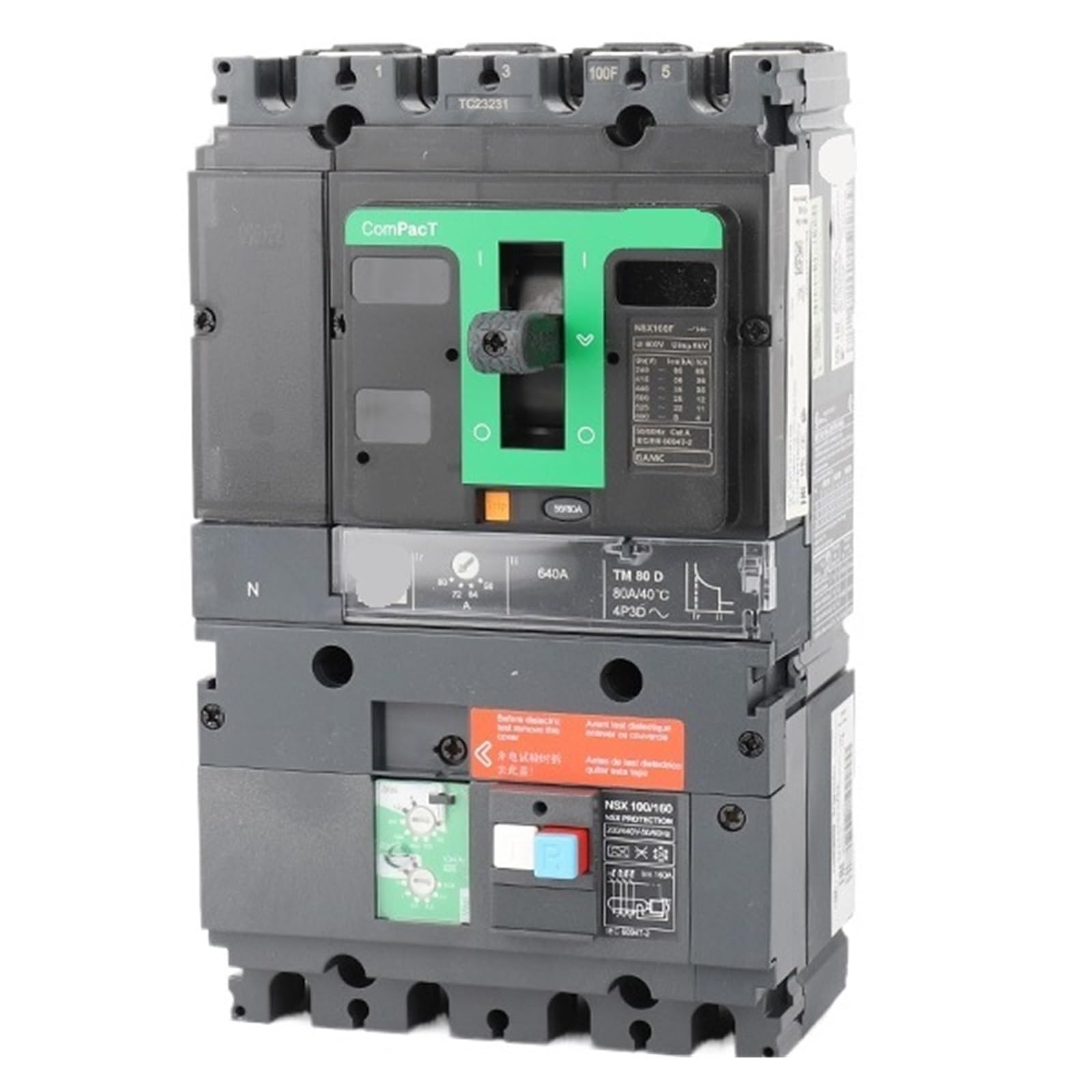 Disjoncteur boîtier moulé 4P résoud les coupures intempestives sur vos lignes NSX100F