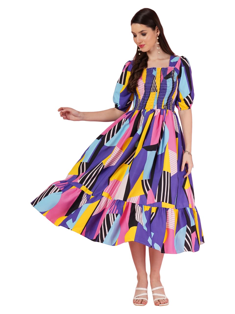 OTABU | Elevated Elegance Redefining Style with The Smocked A-line Midi Dress