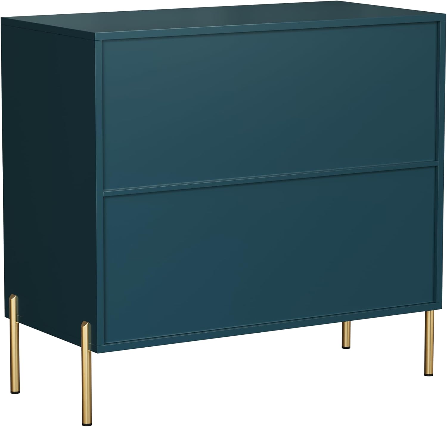 Clihome Storage Cabinet with 2 Doors，32 Inch Monden Accent Cabinet with Adjustable Shelf，Free-Standing Sideboard with Gold Legs for Hallway, Living Room, Green