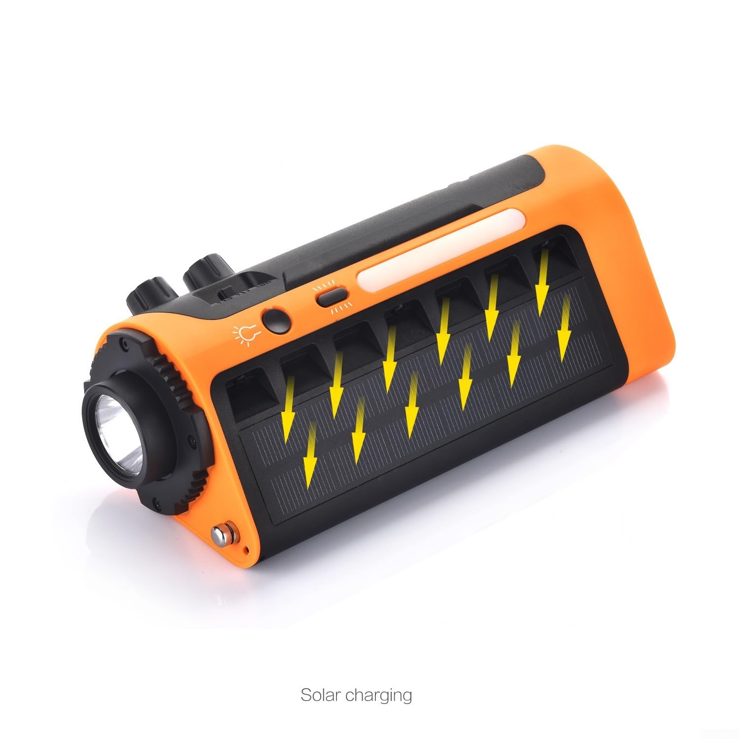 Radio meteorologica a manovella a energia Solare, Radio Portatile AM/FM/WB, Impermeabile all'aperto Wind Up Radio 6000K/3000K per Esterni