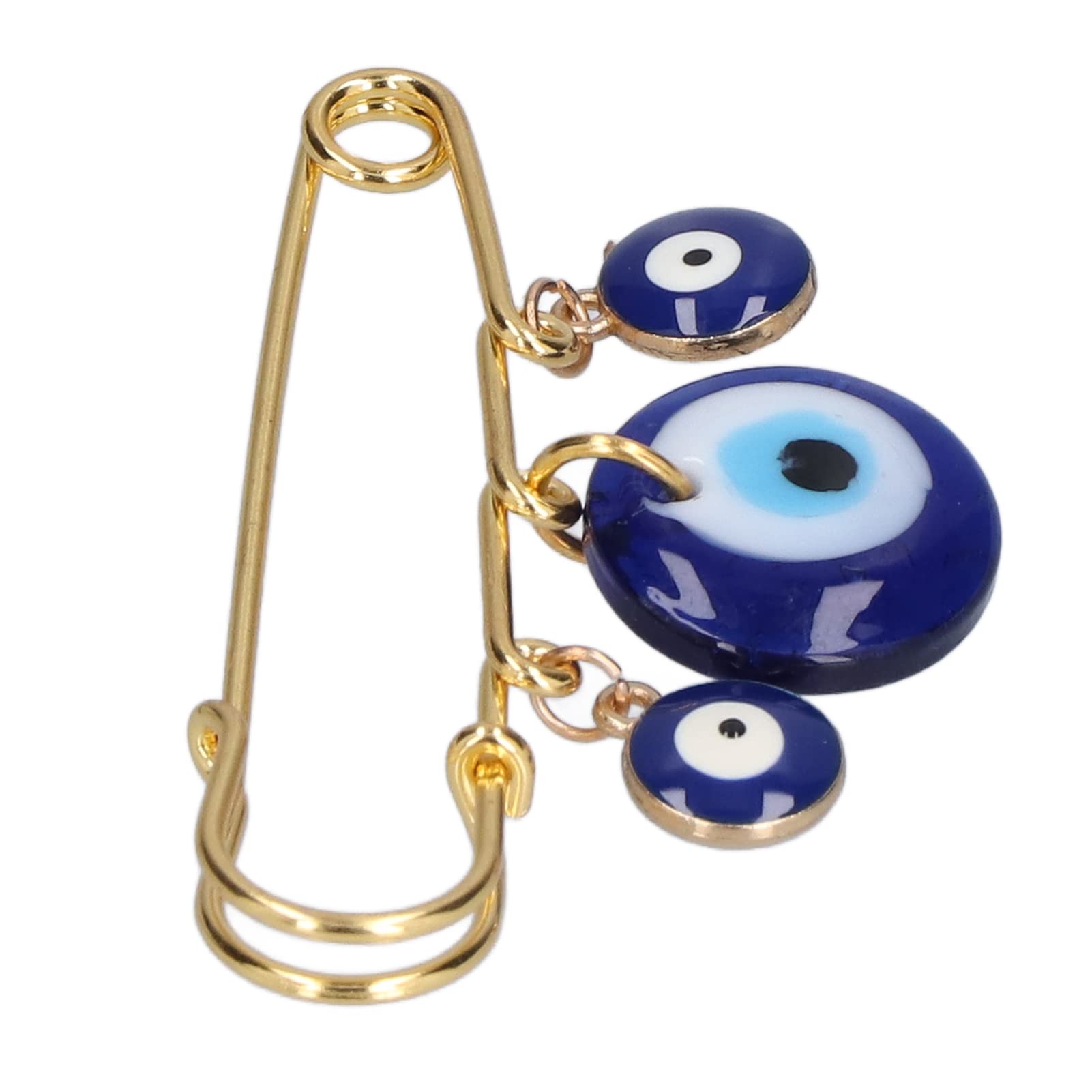 boze oog geluksbrenger, Turkse Hamsa hand speld blauw, 5 stuks voor kleding, hoeden, tassen decoratie