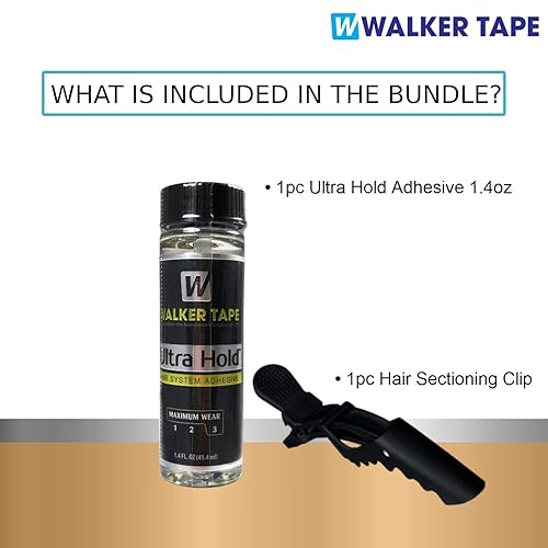 Miniatura 3 de Ultra Hold - Adhesivo para sistema de cabello de 1.4 onzas con clip para el cabello, impermeable, invisible, de larga duración, extensiones de