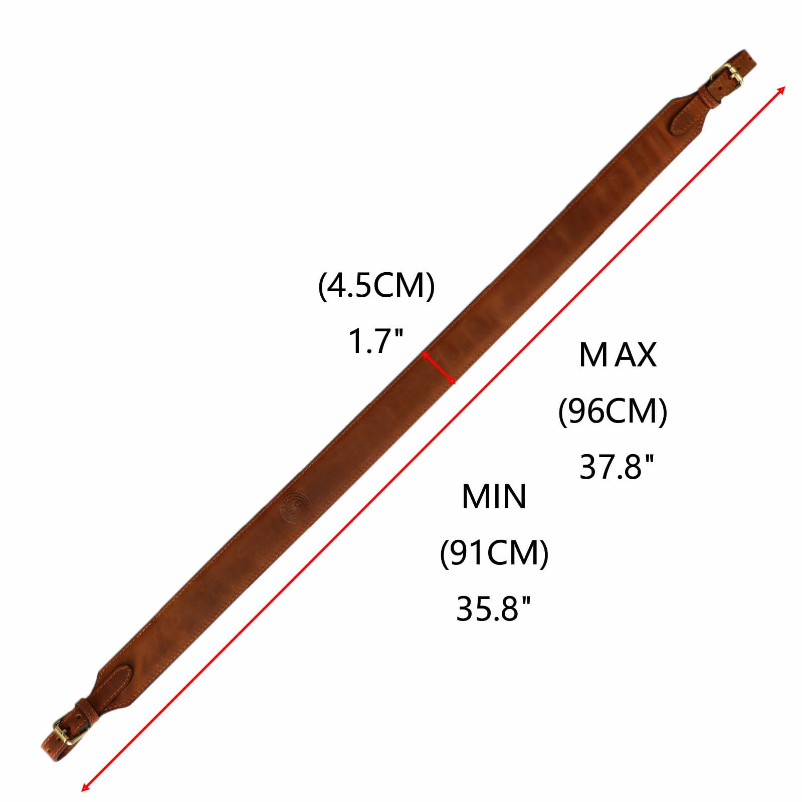 TOURBON Leather Hunting Sling with Swivels, Soft Rifle Gun Sling with Padding