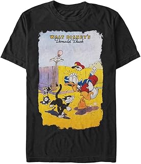 Disney Mickey Classic - Şaşkın Donald Duck Bisiklet Yaka Tişört Erkek