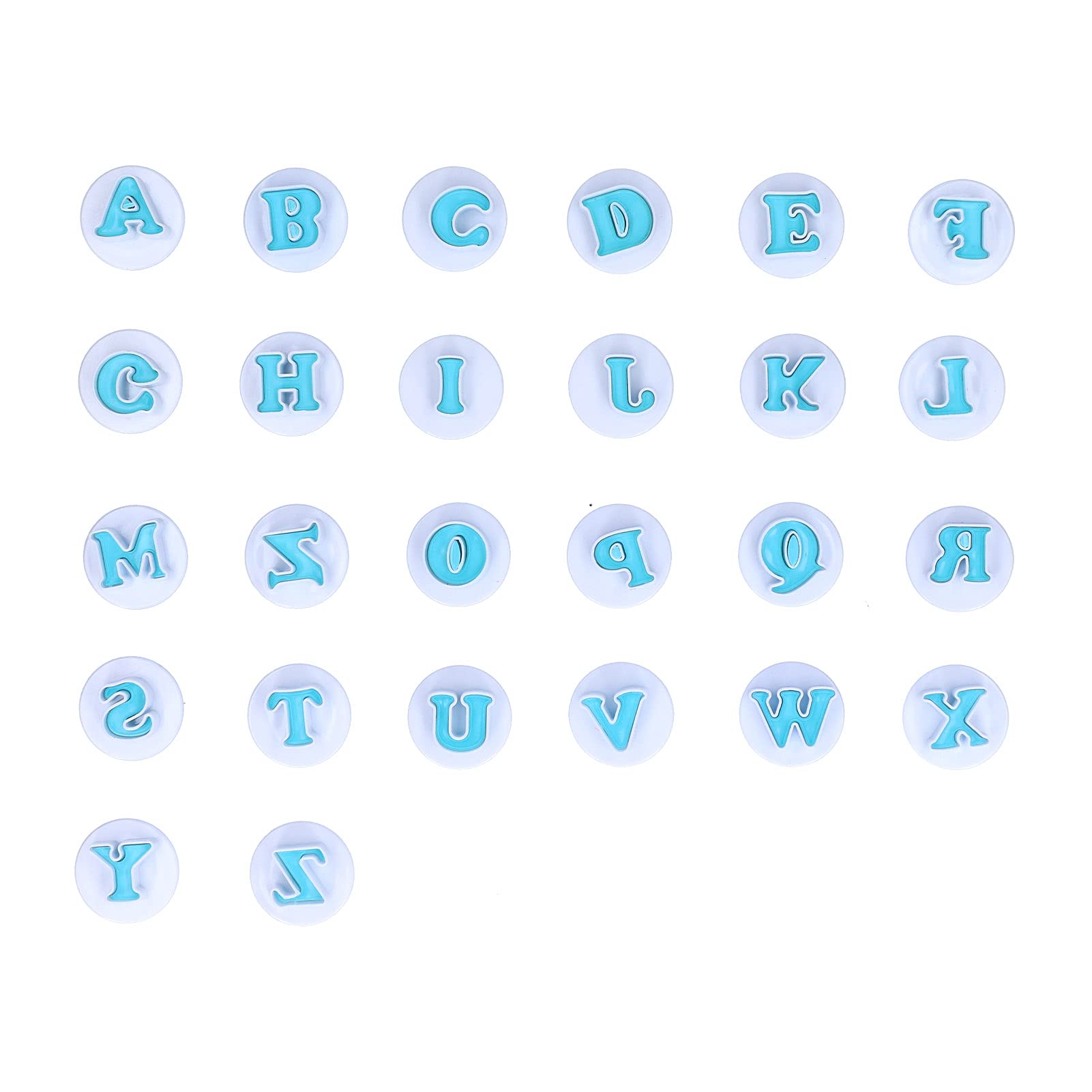 Moldes de letras minúsculas libres de BPA para un repujado limpio en masas de galletas y pasteles