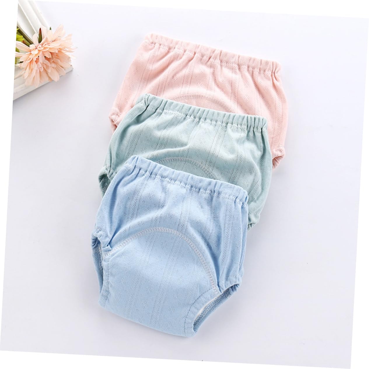 Sosoport 3pcs Training Pants for Diapers Tummy Control Underwear Boy Girl Potty Training Pants Breathable Cotton Mixed Colors