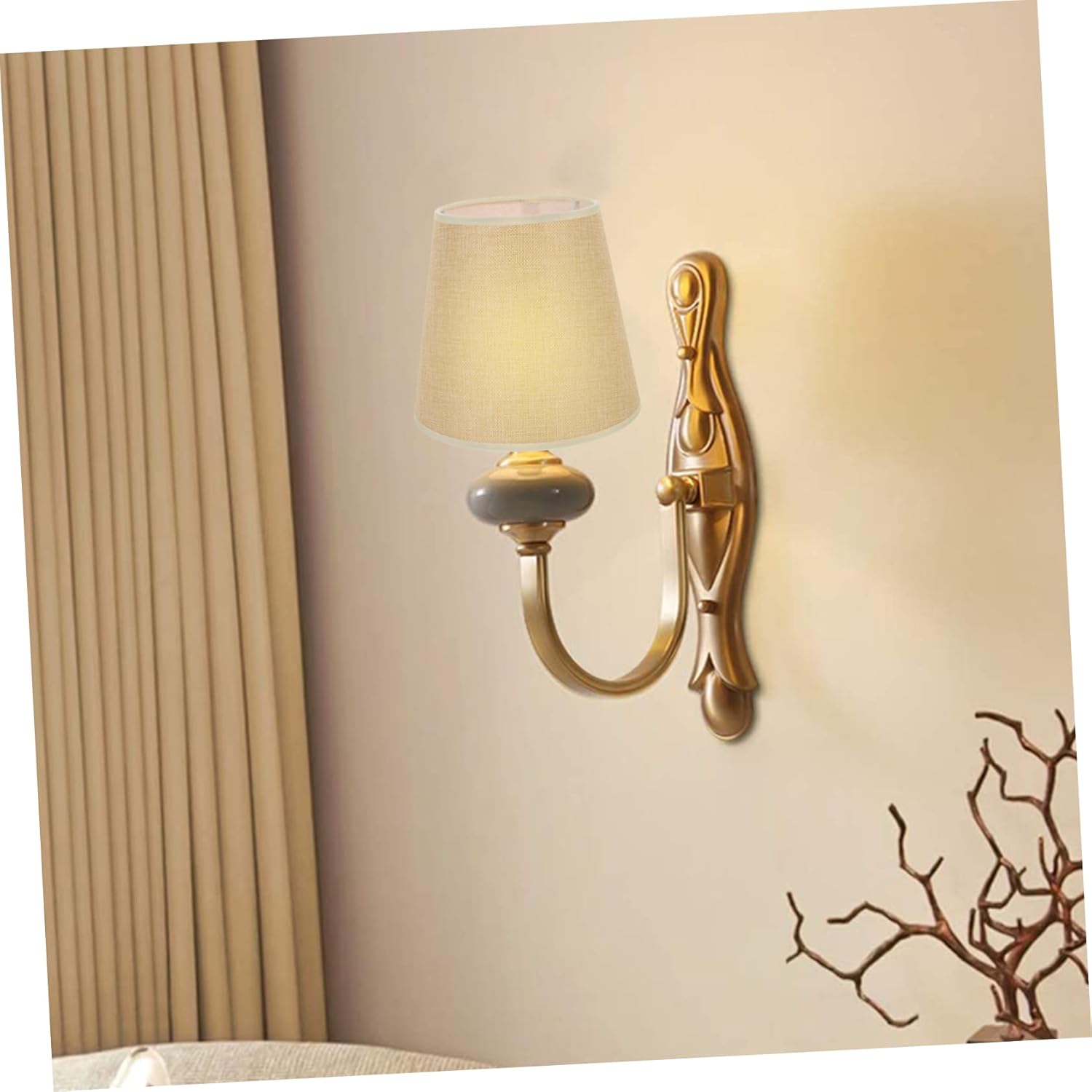 BESTOYARD Lampshade Small Lamp Shade Drum Table Lamp Shade Light Bulb Cage Guard Floor Lamp 7.4 In Fabric Light Shades Rattan Lamp Shade Rustic Burlap Lamp Shade E27 Light Kit Iron Protection