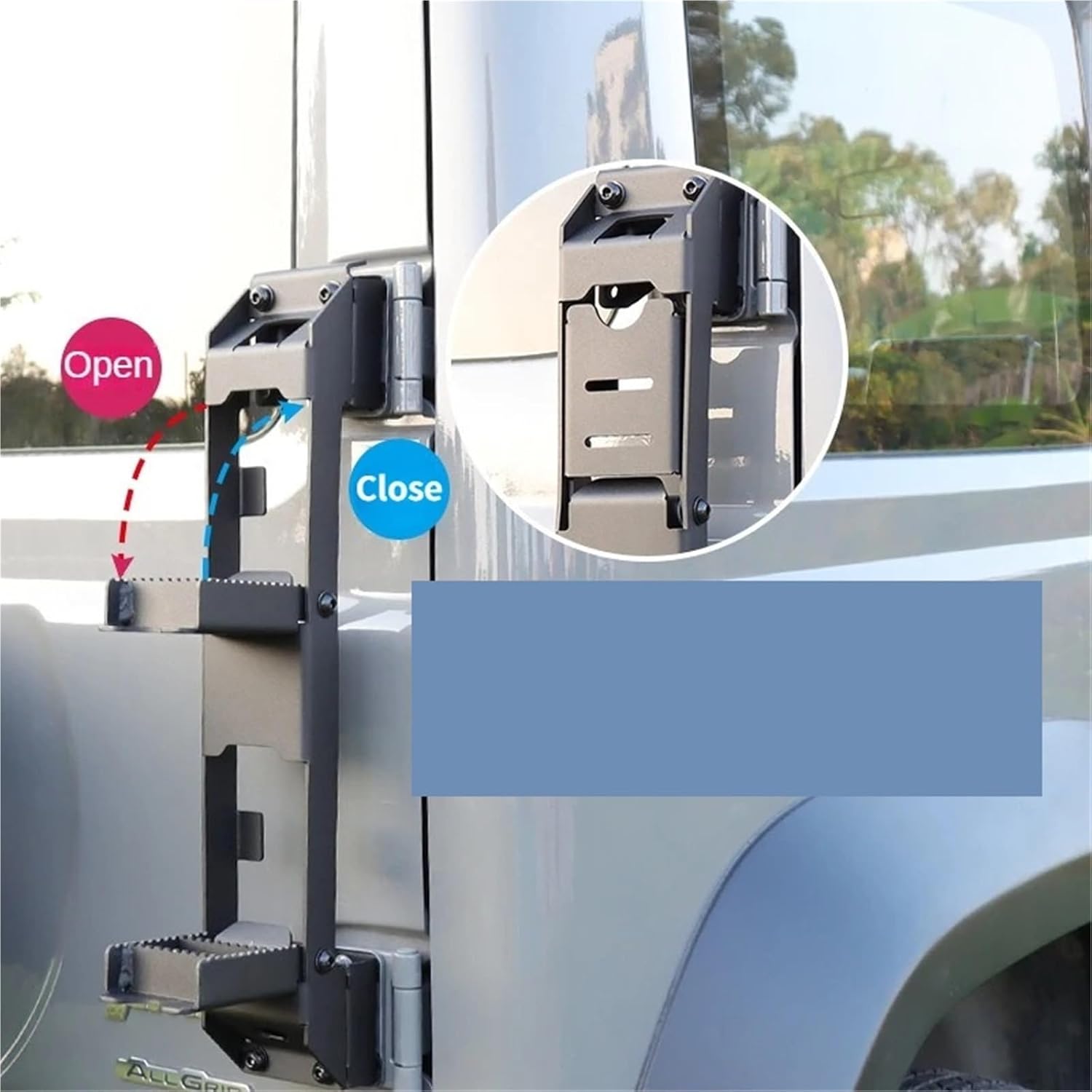 Tailgate Ladder Car Foldable Rear Ladder Tailgate Pedal Step Compatible with Suzuki Jimny 2019-2024 JB64 JB74W