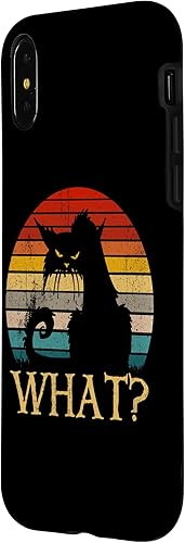 Miniatura 8 de iPhone 11 Pro Max Retro Vintage Cat What Divertida camisa de gato negro funda de gato asesino