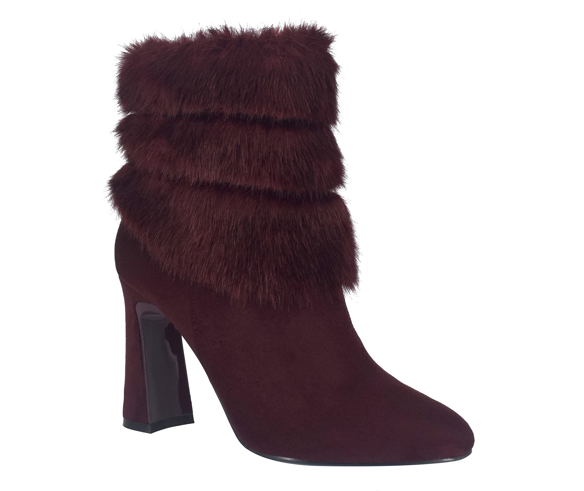 ImpoOritha Fur Cuff Bootie with Memory Foam