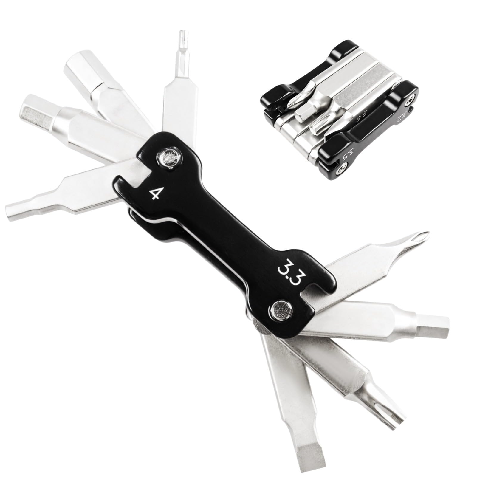 Ensemble de tournevis multifonctions pliables en acier 8 en 1 compact pour le bricolage quotidien