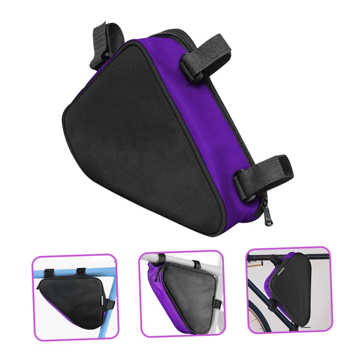 Toyvian 3piezas Bolsa para Bicicleta De Montaña Accesorio Multifuncional Gran Capacidad Bolsa De Marco para Almacenaje De Herramientas y Objetos Personales para Uso Diario y Bicicleta