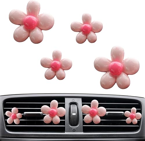 Lindos clips de ventilación de coche Daisy (4 piezas)