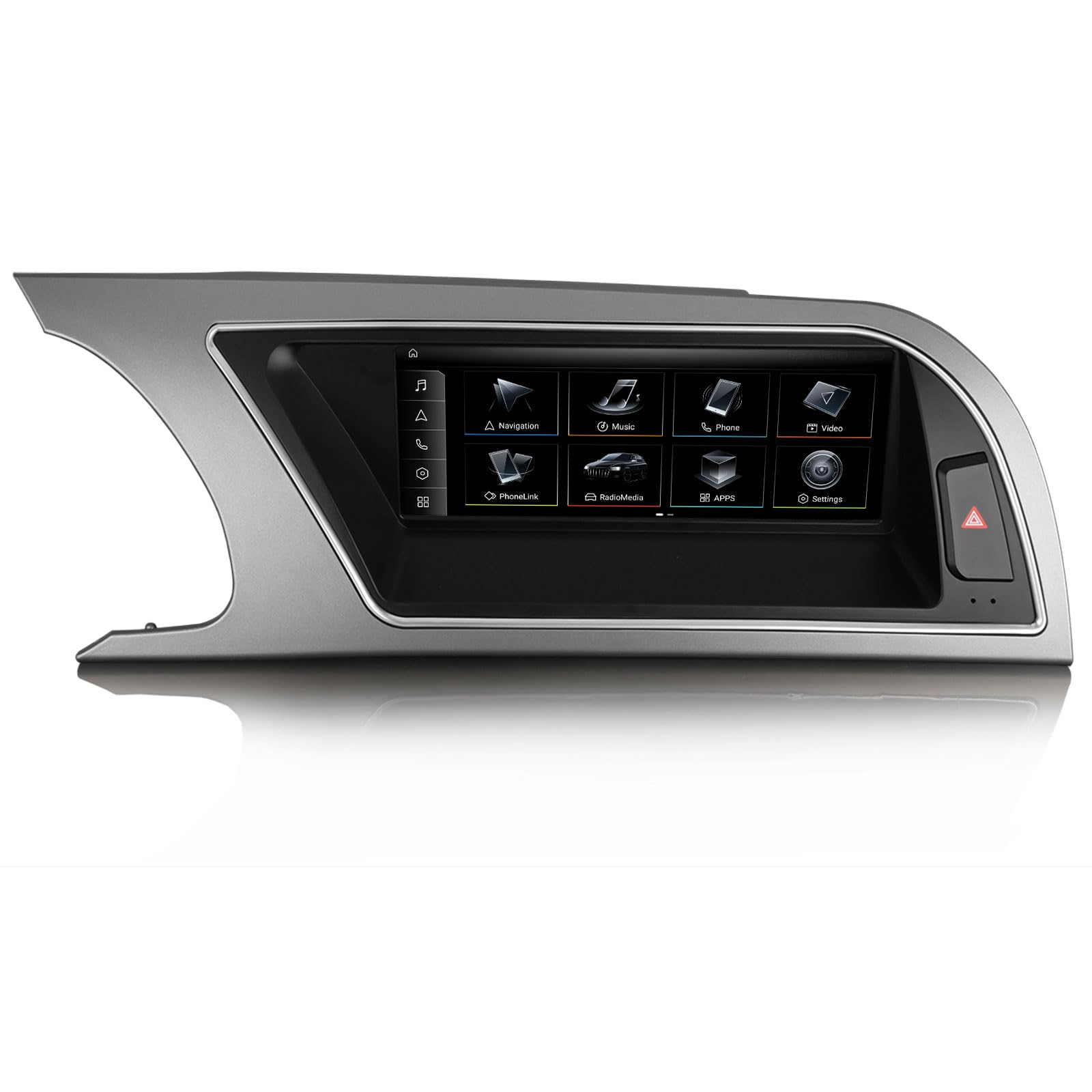 8G+128GB 12,3 pollici 8 Core Android 14 Autoradio per Audi A4 A5 B8 S4 S5 Supporto GPS Navi Carplay IPS WiFi 4G DAB+ DVR Bluetooth MMI-Bedienknopf OEM Radio