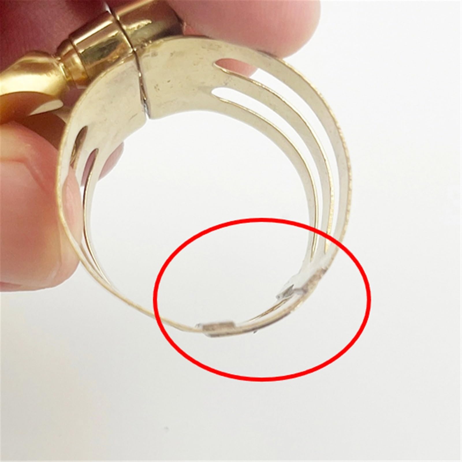 Morsetto per bocchino per sassofono contralto, morsetto per ance tenore e ancia acuta in metallo, accessori per strumenti musicali(Tenor)