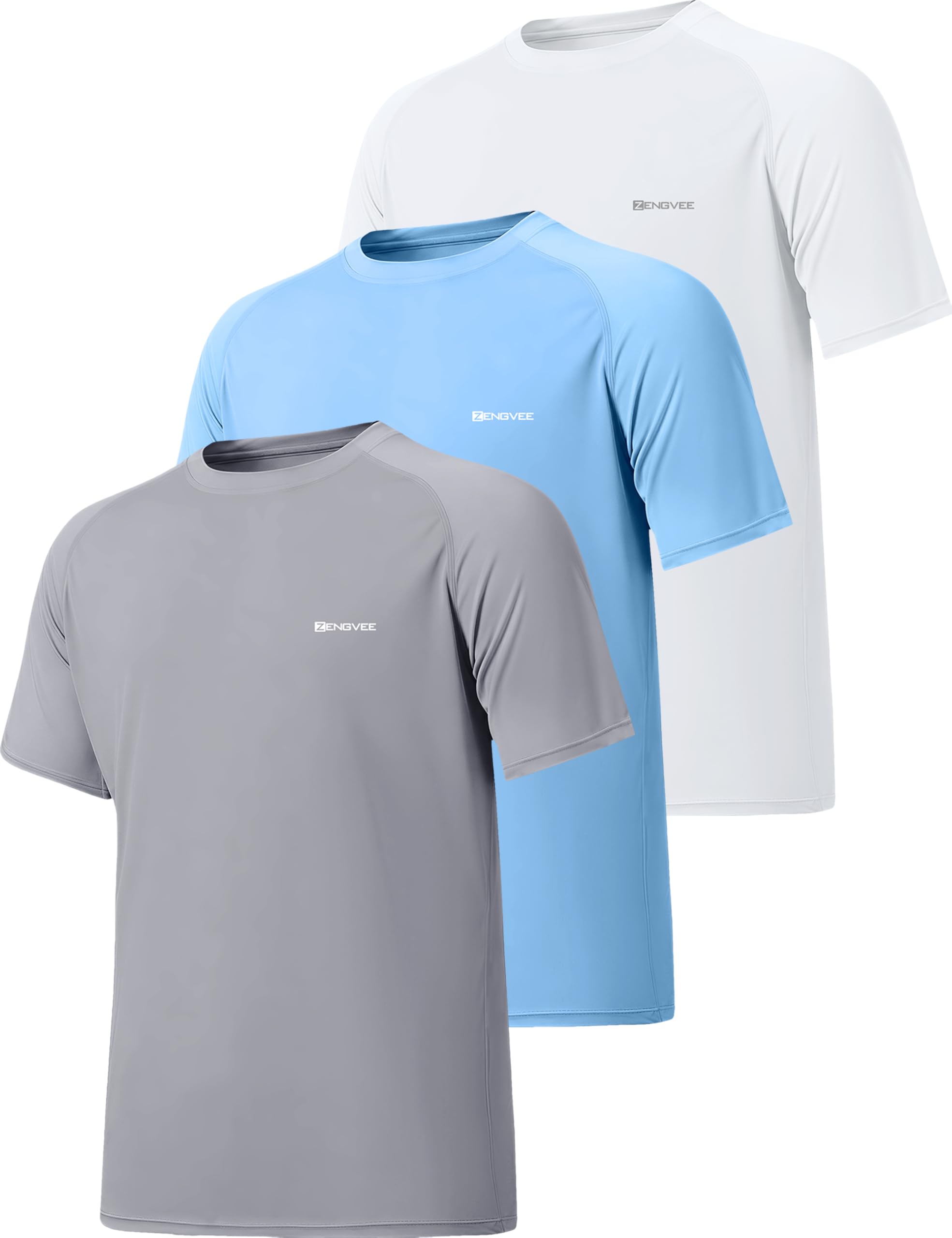 ZENGVEE T-Shirt à Manches Longues pour Homme UPF 50+ Surf Top Wetsuit Beach T-Shirt Natation Fitness