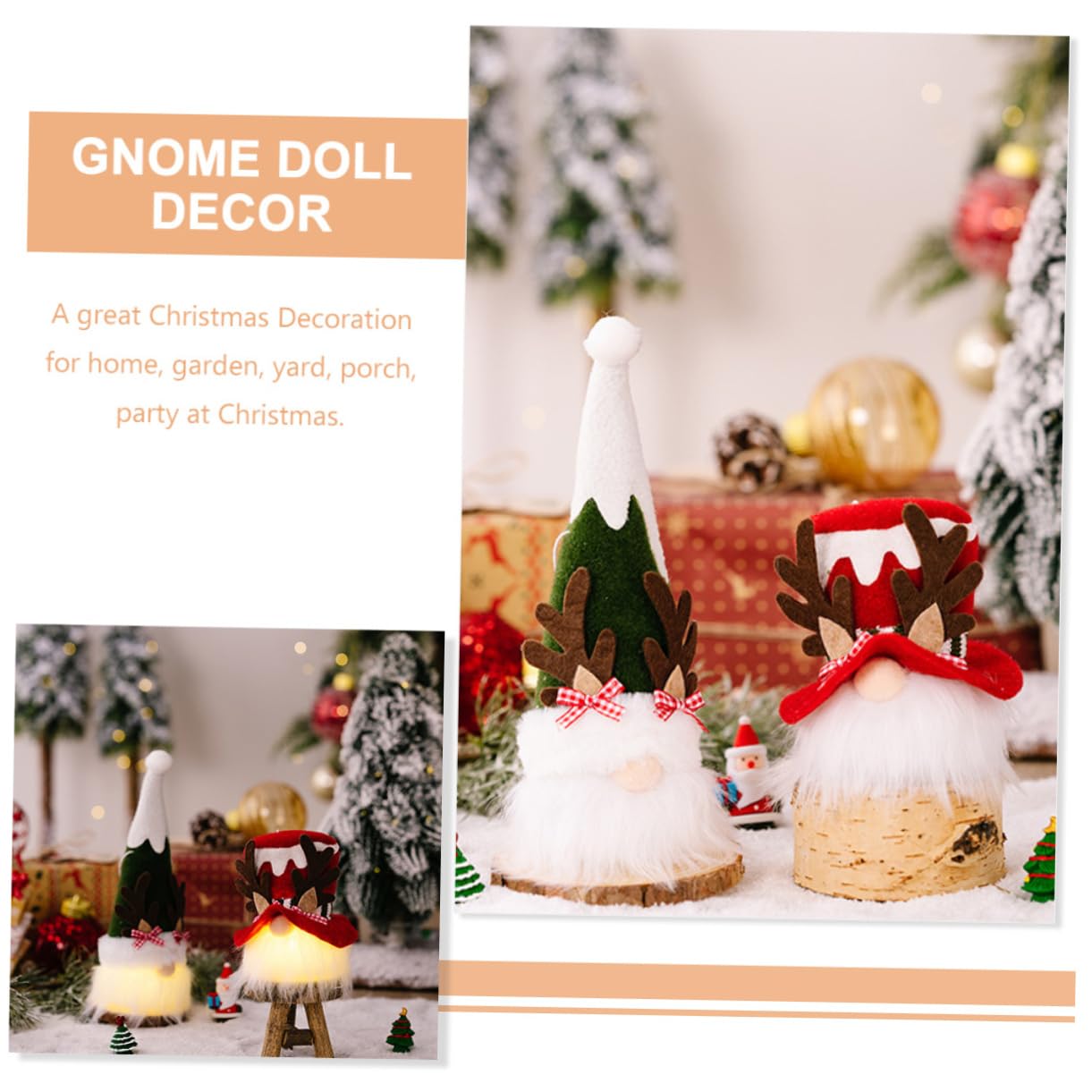 IMIKEYA 6 Stk Weihnachtsdekorationen Weihnachten Plüschzwerge Weihnachtsbaum Hängender Gnom Weihnachtszwergpuppe Christbaumschmuck Beleuchtete Zwerge Weihnachten Aufleuchten Colorful Stoff