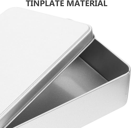 Miniatura 9 de Luxshiny Contenedores de comida 3 piezas, caja de almacenamiento de hojalata, caja de hojalata rectangular, contenedor de lata para dulces, tarro de