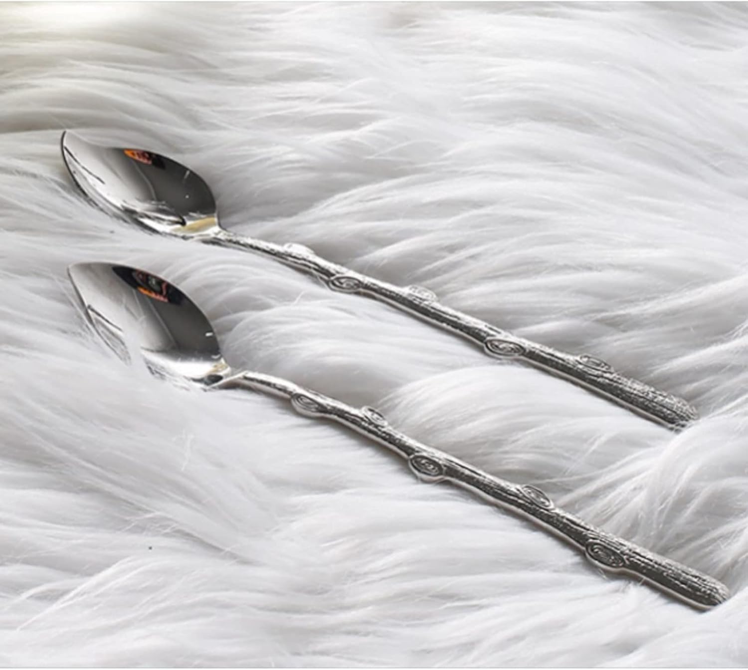 Scoop Elegant Temperament Stainless Steel Creative Long Handle Spoon Cocktail Mixing Spoon Baking Cookware Ice Tea Cream Scoop Flatware Soup Spoon (Color : A)