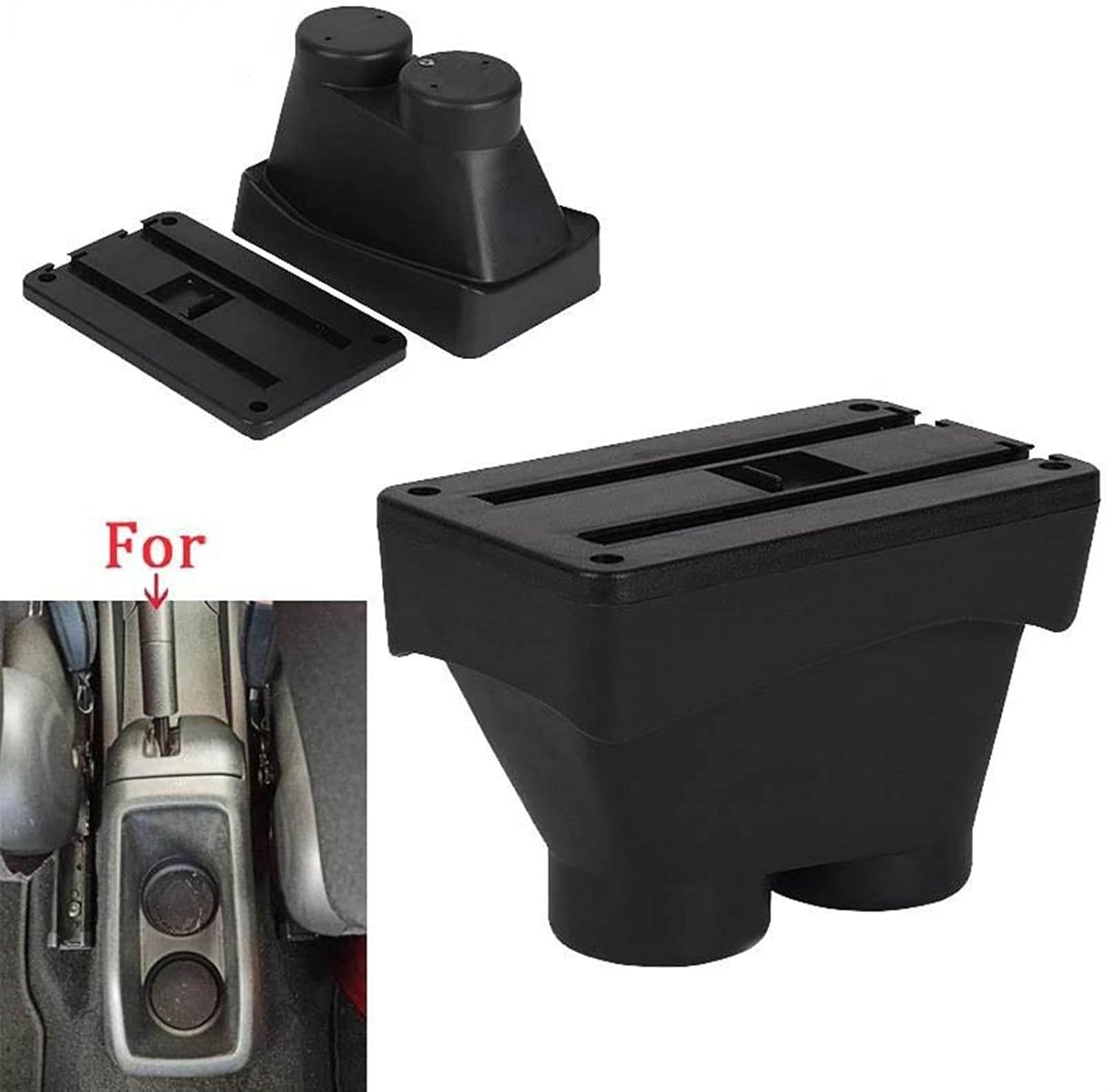 Car Arm Rest Armrest Box With Cup Holder Double Layer Storage Armrest Box With 7 USB Ports For Peugeot 208 2012 2013 2014 2015 2016 2017 2018