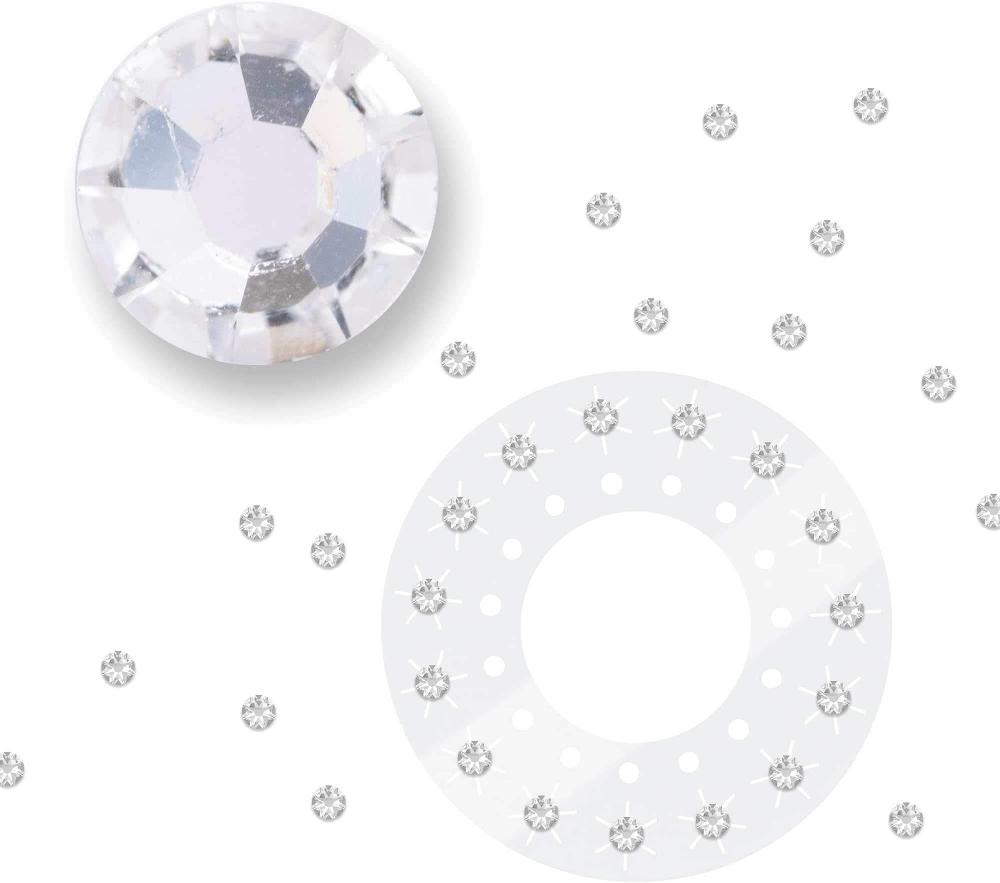 blingerShimmer Crystal Refill Pack | 5 Discs - 75 Precision-Cut Glass Crystals | Styling Tool not included | Crystal 4 mm