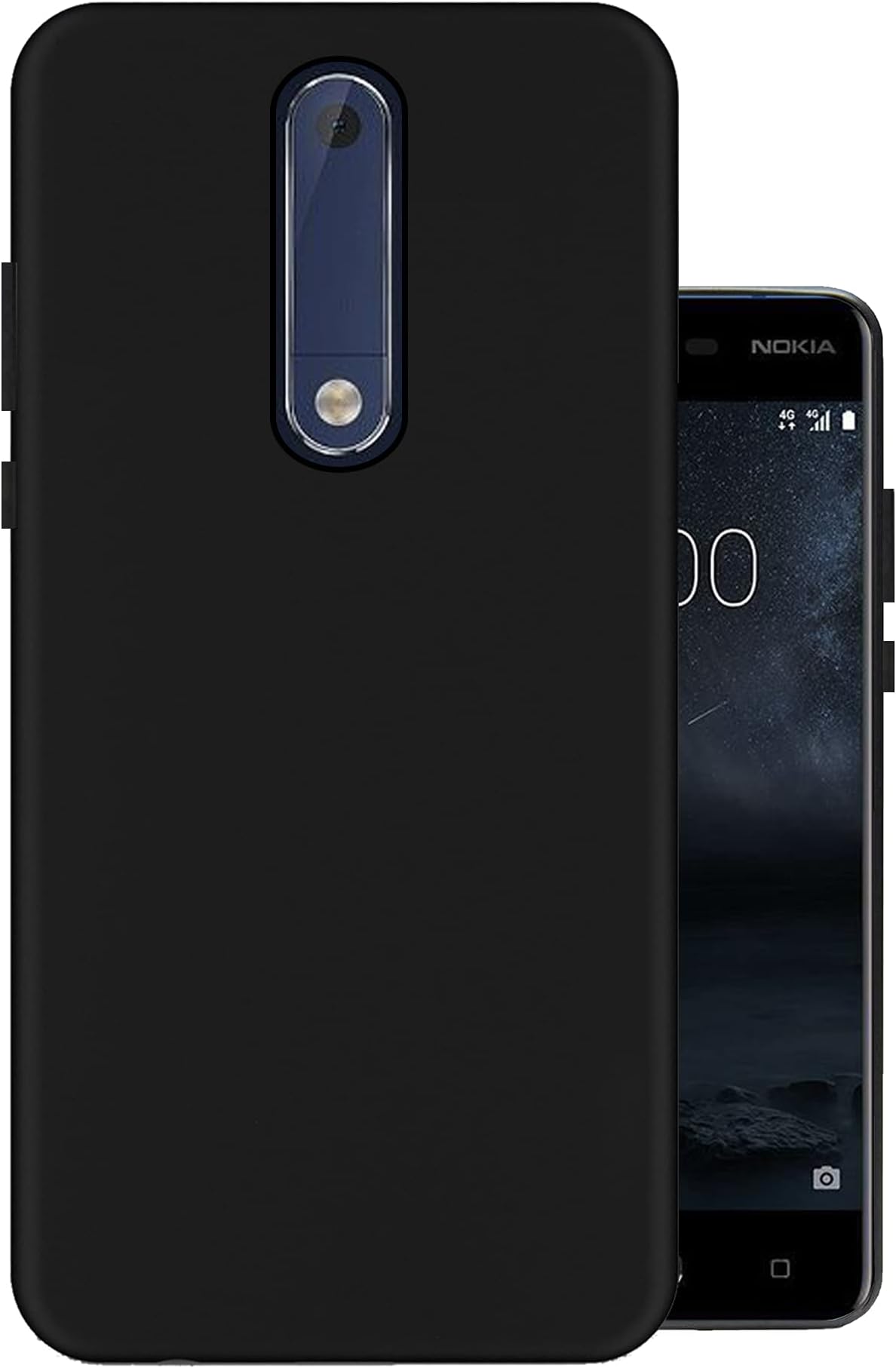 Exclusive Matte Finish Soft Back Case Cover for Nokia 5 - Black
