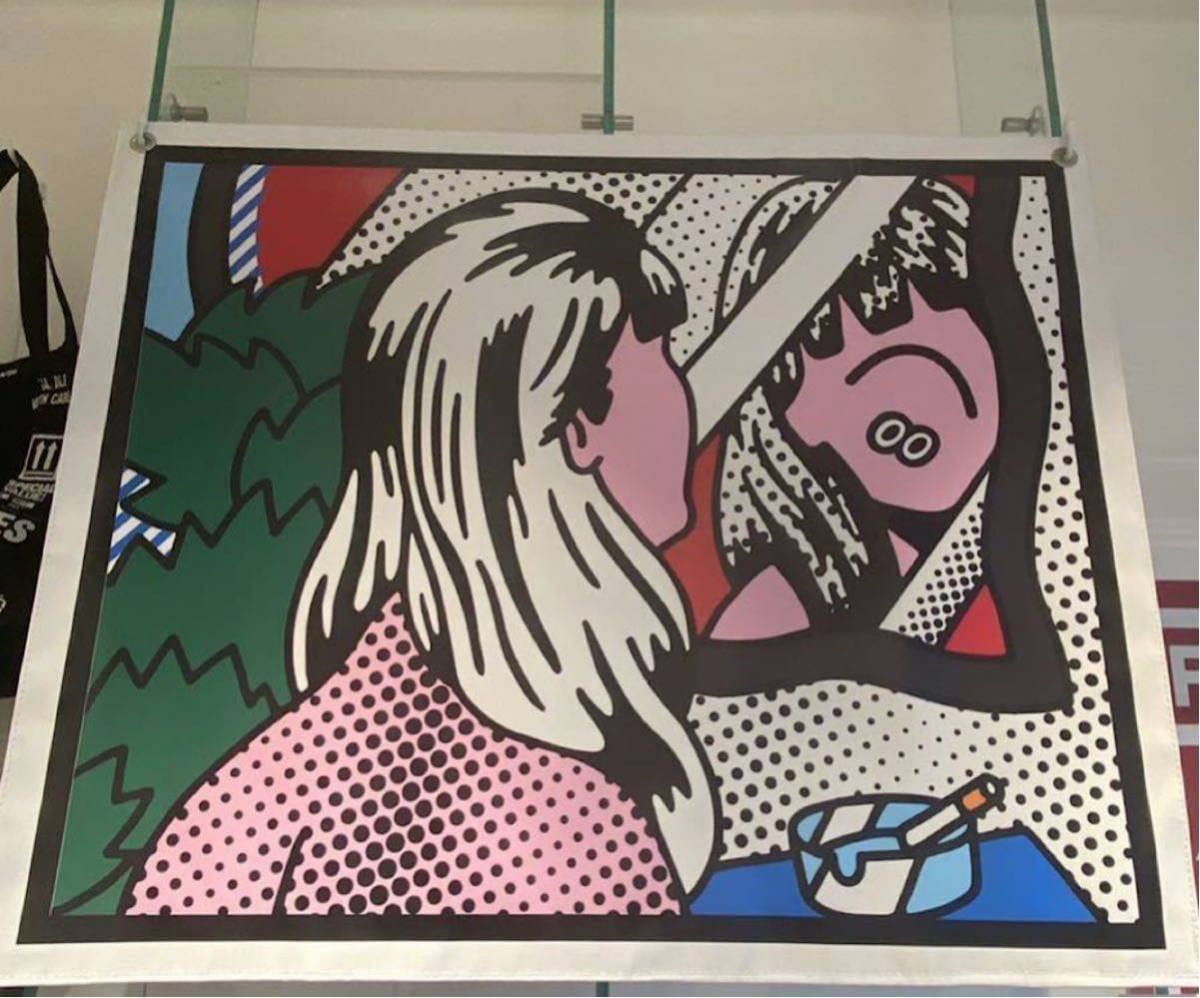 Amazon.co.jp: ED15 Face oka サイン入り タペストリー LY 松山智一  