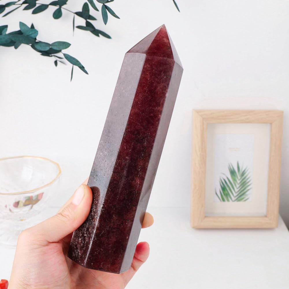 Quartz Fraise Naturel : Grande Tour de Quartz Stable à Fond Plat pour Harmoniser votre Bureau