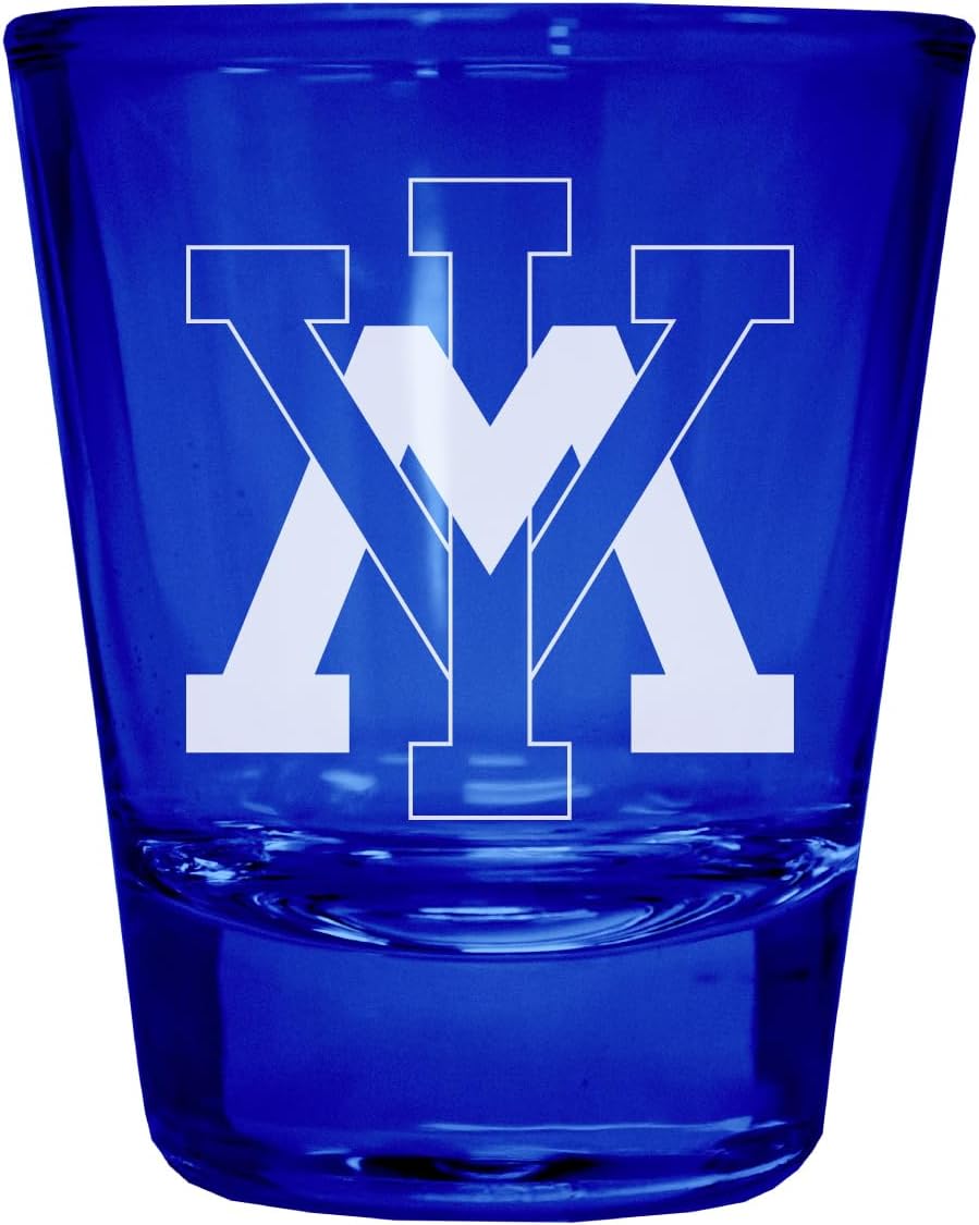 Vaso Tequilero Grabado a Color Virginia Military Institute 2 oz, Pack de 2
