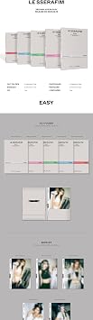 KPOP LE SSERAFIM Easy 3rd Mini Album Full 10 Version SET Standard 3 Version SET+Compact 5 Version SET+Weverse Albums 2 Version SET+Tracking Sealed LSFM