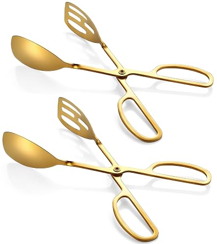 Salad Tongs for Serving 2 Pack - Premium Stainless Steel