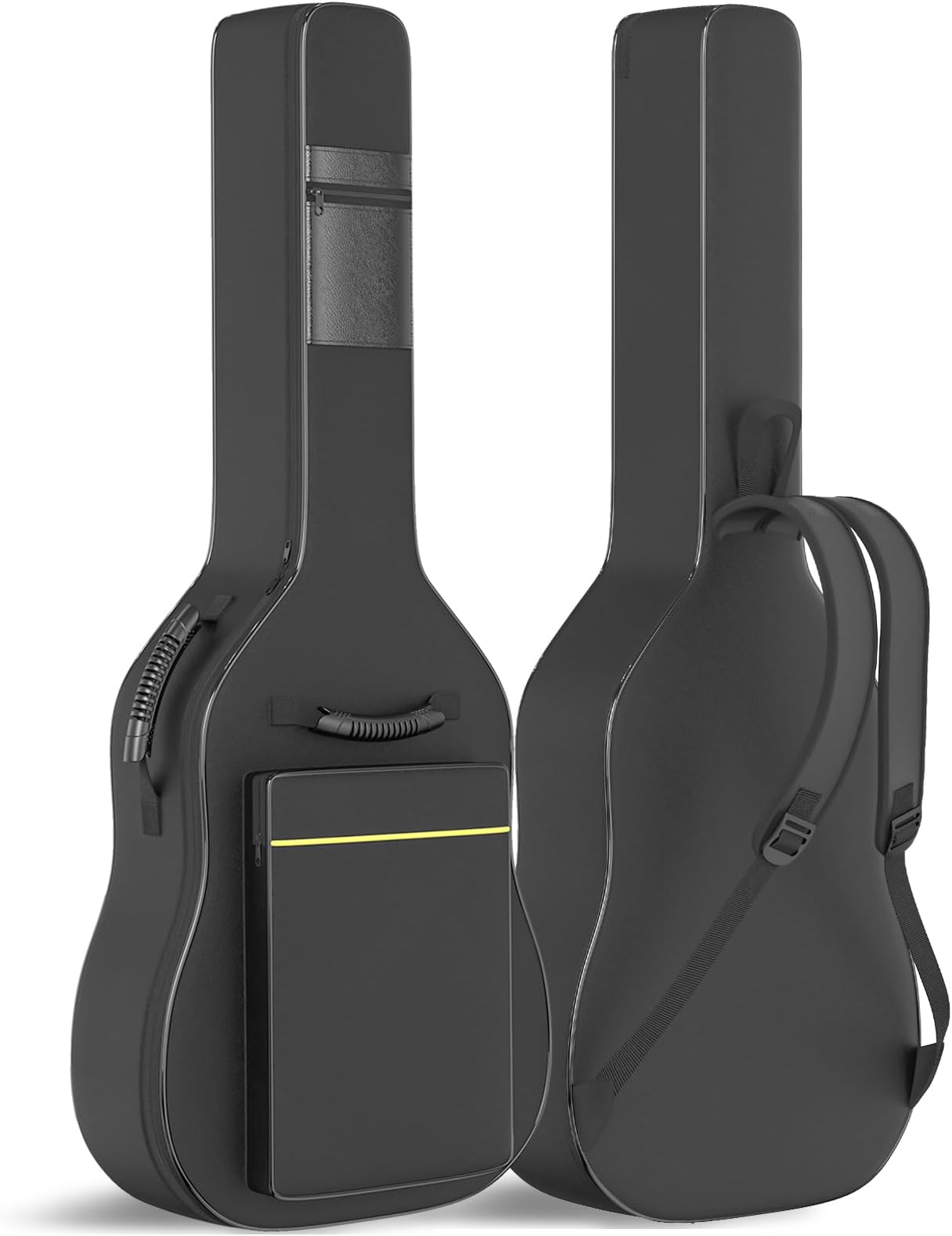 GLEAM Acoustic Guitar Gig Bag - 0.35 Inch Thick Padding Fit 39-41 Inch Guitar Waterproof Black with Hanger Loop