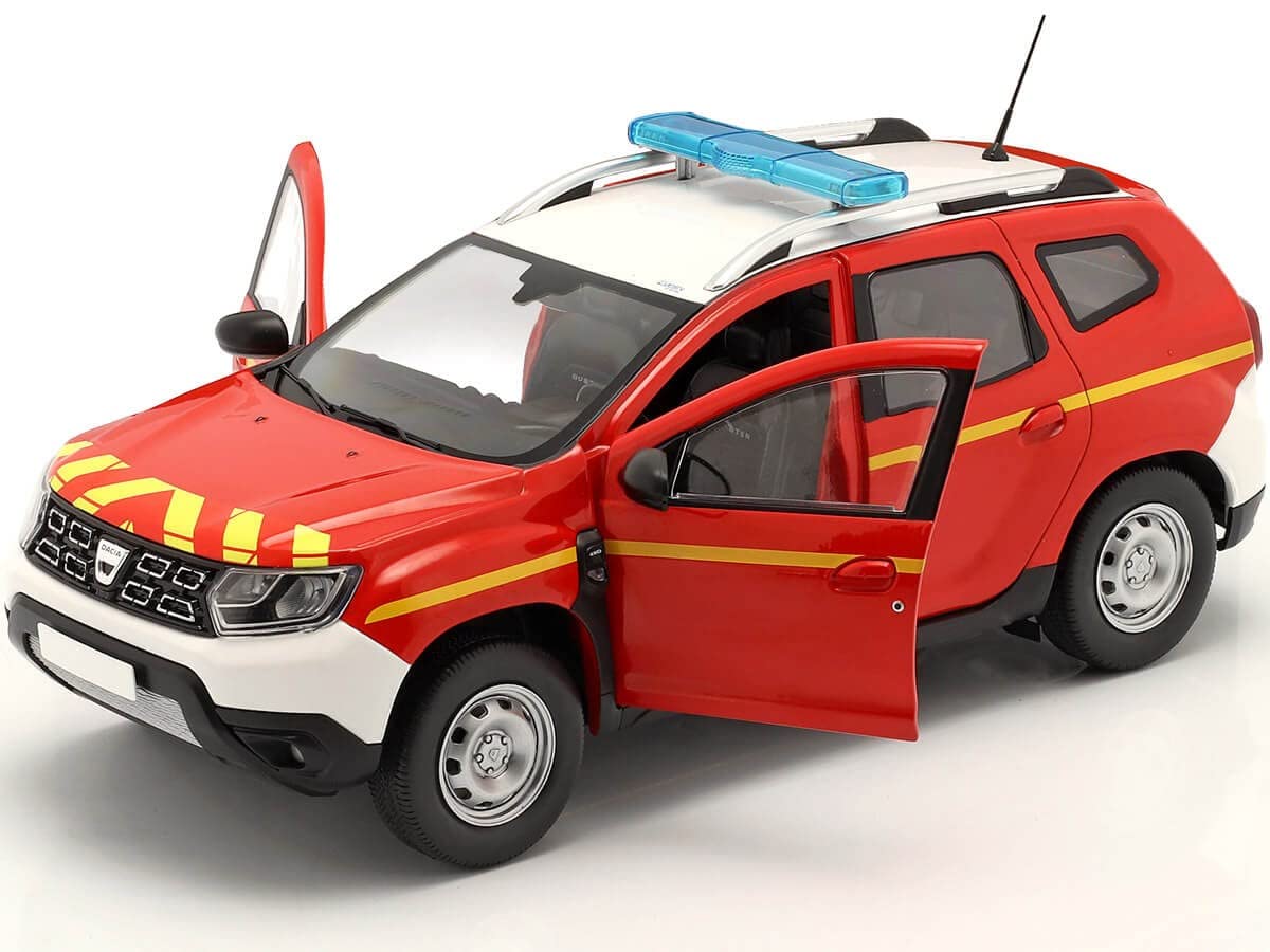 solido S1804605 1:18 2021 Dacia Duster MK2-SDIS Auto in miniatura da collezione, rosso/blu