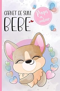 Carnet de Suivi Bebe 6-12 mois: Journal de Bord Bébé Fille - Cahier de suivi maternel Alimentation Croissance Soins Couches Dodos bain médicaments et notes - pages en couleur