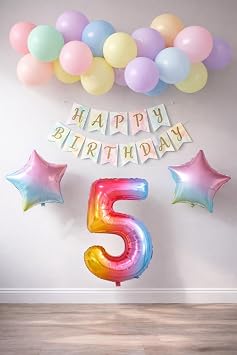 Exploded and Gone Rainbow Concept Birthday Set (5 Years Old)